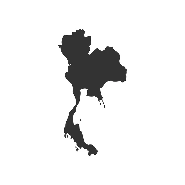 Tailandia Mapa Asia — Vector de stock