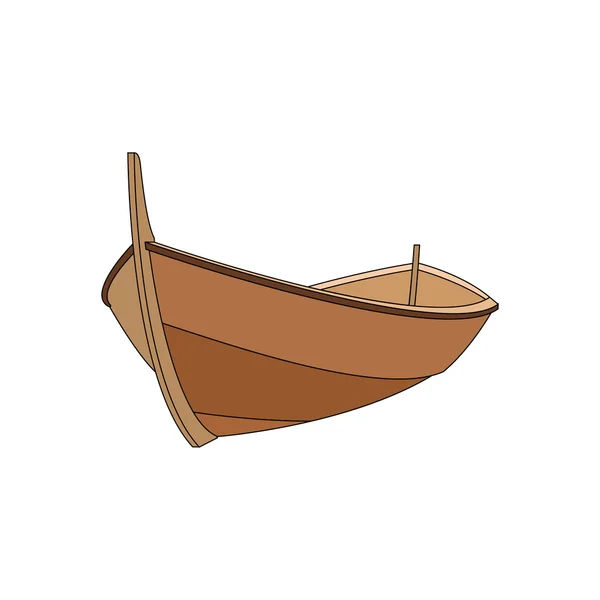 Bateau en bois Pêche Voyage Transport — Image vectorielle