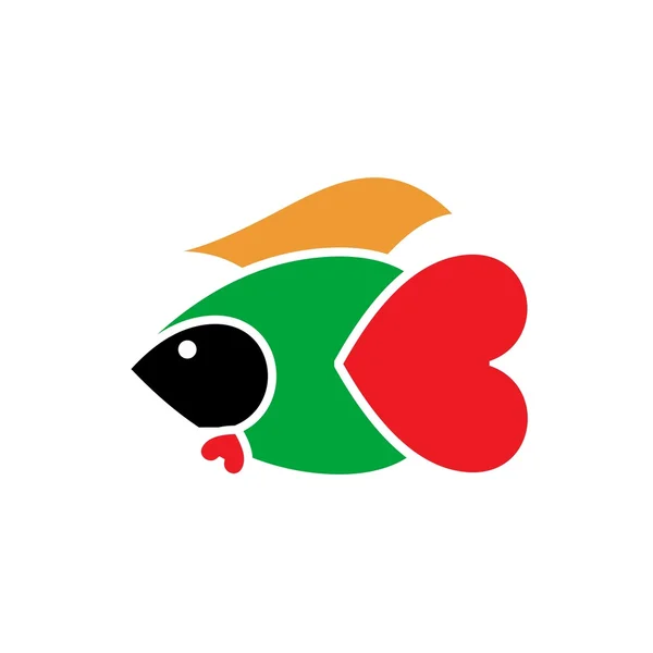 Guerreiro de peixe colorido abstrato — Vetor de Stock
