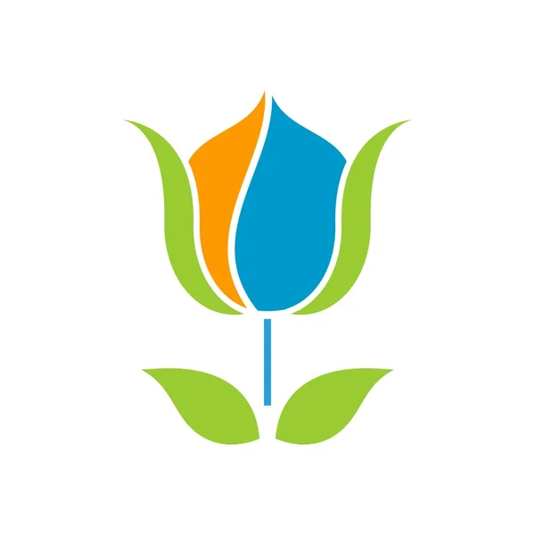 Logotipo de flor colorida bonita — Vetor de Stock