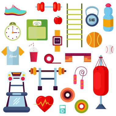 Spor simgesi hayat illüstrasyon ayarla