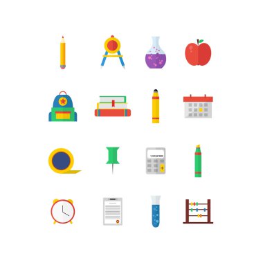 Modern düz simge vektör çizim toplama lise Tarih