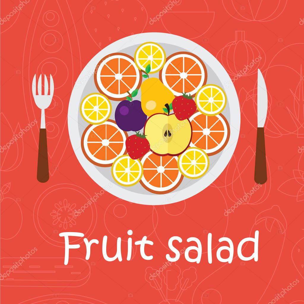 Fondo De Frutas Estilo Plano Plantilla De Colores Para
