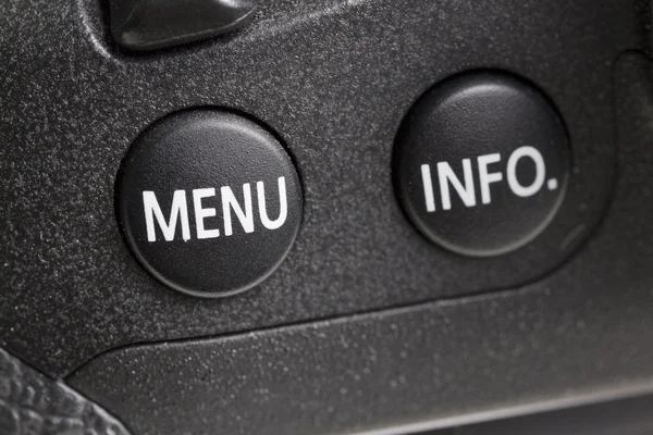 Menü düğmesini bir Dslr fotoğraf makinesi