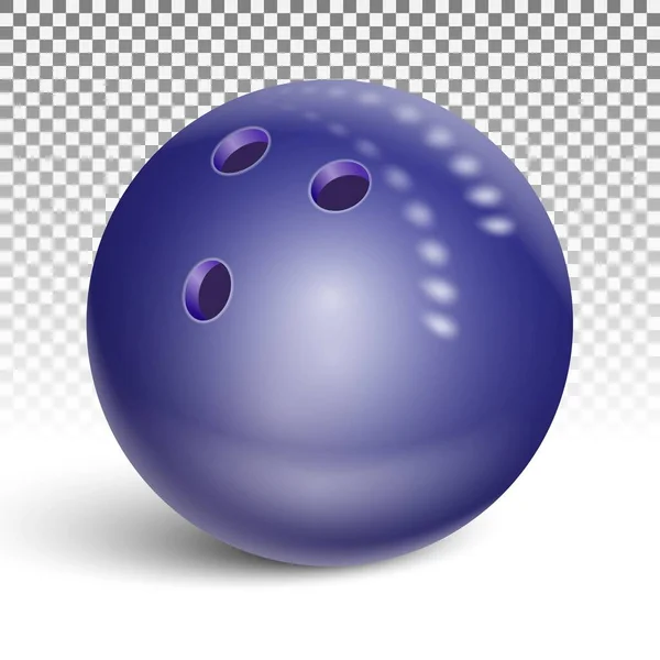 Bola de bowling azul — Vetor de Stock