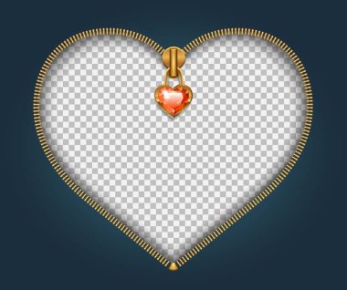 kalp şeklinde fermuar