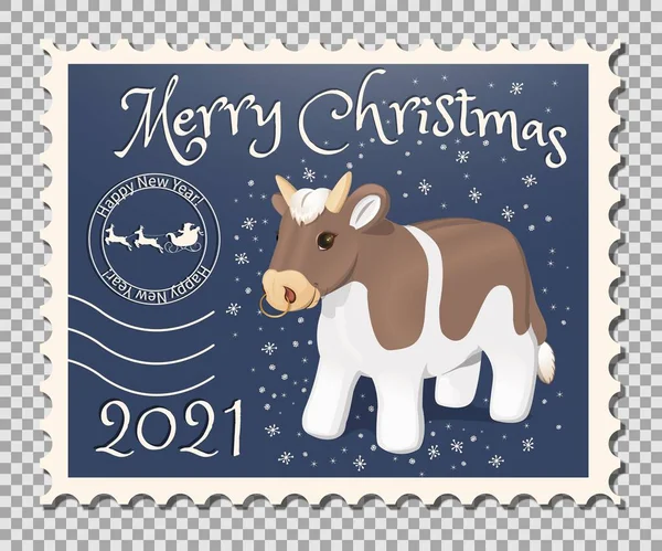 Año del sello del toro — Vector de stock