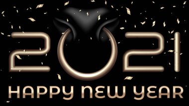 Bull 2021 altın vektör
