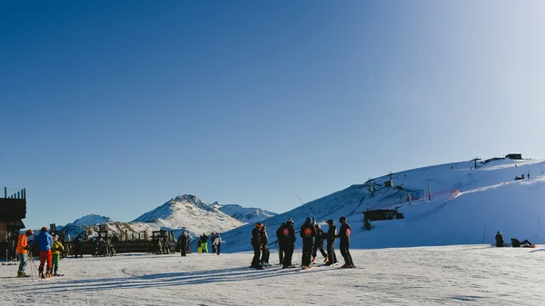 Ski Lesson at the Winter Season — Stock Photo, Image