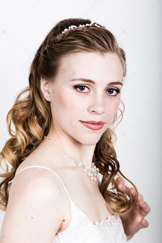 Beautiful Bride Funny Posing Expressing Different Emotions