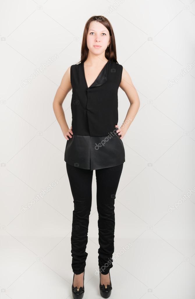 Schwarze schlanke Mädchenpussy