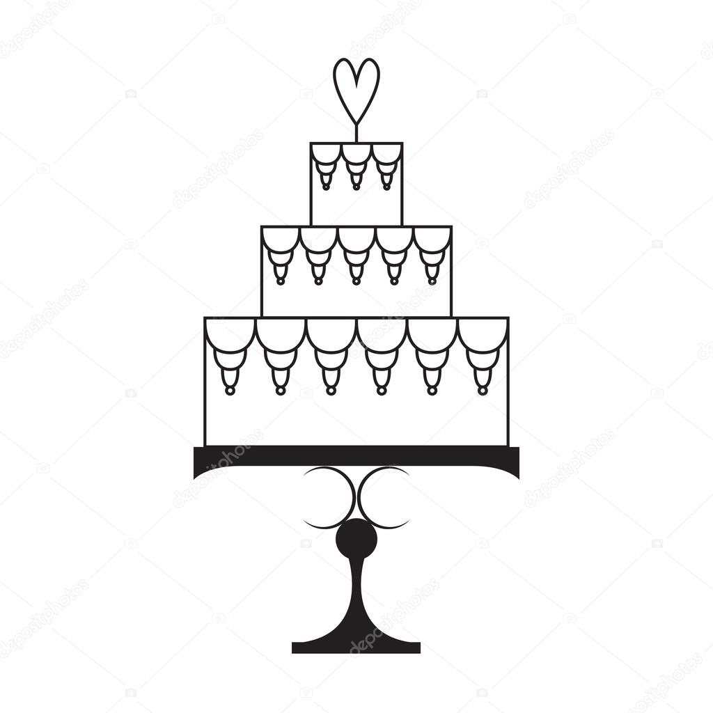 Wedding cake silhouette