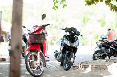Asya dünyada popüler turistik beldesi motosiklet Park.