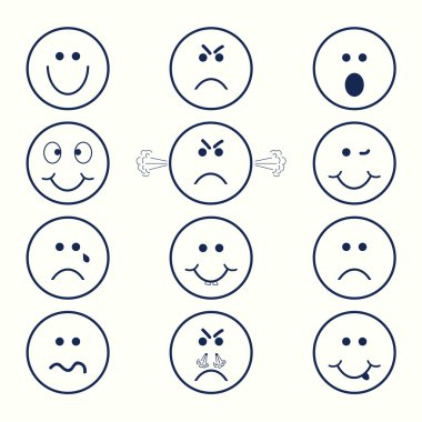 Emoji Icons set. Anahat emoji.