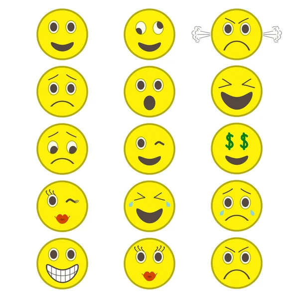 Smiley icons. — Stock Vector © Maxborovkov #5379559