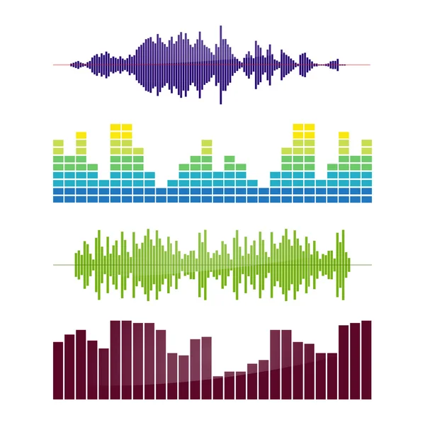 Forme d'onde. Illustration de vague musicale . — Image vectorielle