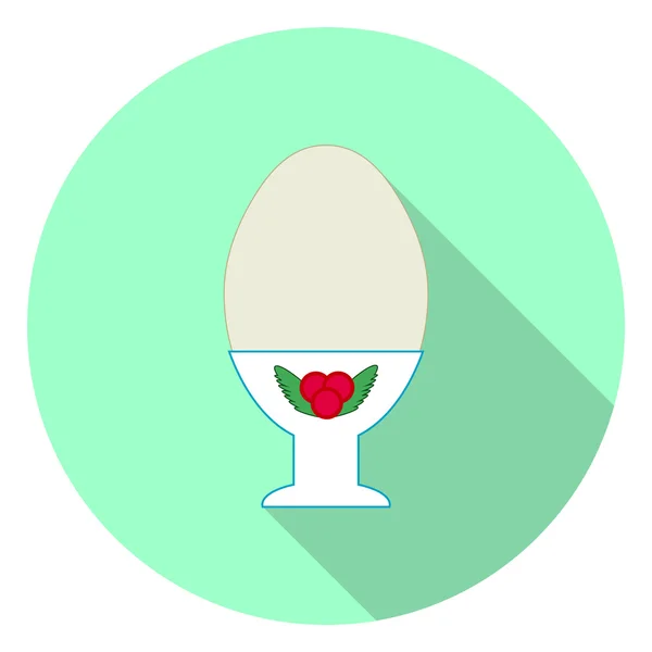 Długi cień ikona jajko — Wektor stockowy