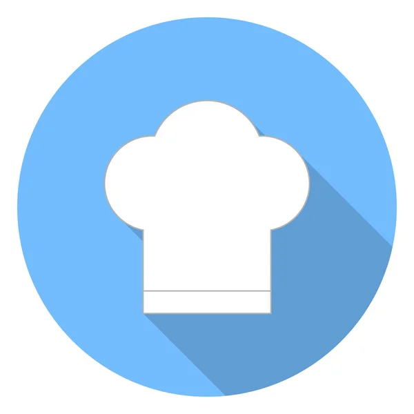 Szef kuchni kapelusz długi cień ikona — Wektor stockowy