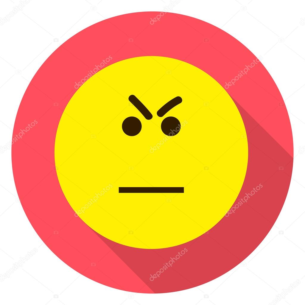 Emoticon Angry Face Angry Emoji Isolated Vector Illustration On White Background Emoji Longshadow Icon Stock Vector C Grabovenko Anastasiya Gmail Com 116891250