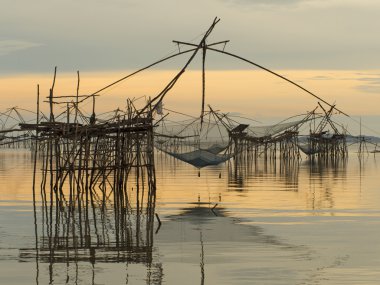 Phattalung ili, Tayland gündoğumu zaman yataydan