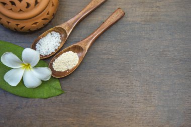 Spa Masaj tuz, zerdeçal ve aroma, Tayland, select odak ile