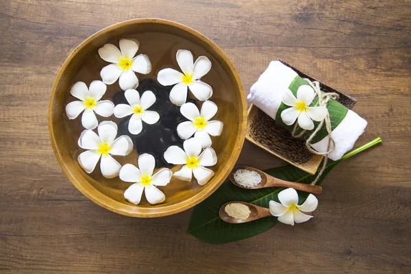 Wellness masáže a procedury na dřevě, Thajsko, vyberte zaměření — Stock fotografie