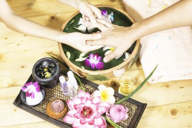 Kaplıca tedavisi ve ürün kadın ayak ve el spa, Tayland için