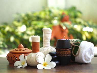 Spa Masaj ve tedavi Wood, Tayland, Thailand, odağı seçin