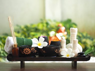 Spa Masaj ve tedavi Wood, Tayland, Thailand, odağı seçin