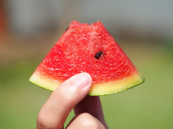 Fatias de melancia como pano de fundo, Tailândia — Fotografia de Stock