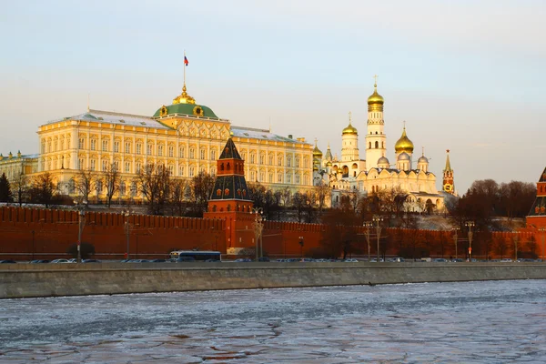 Moscow, Russia. View to Moscow Kremlin at sunset