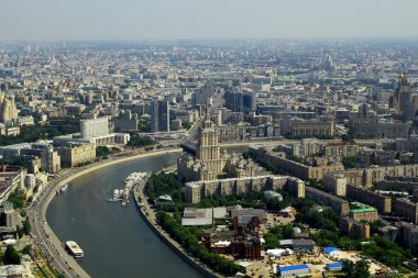 Moscow, Rusya Federasyonu için havadan görünümü