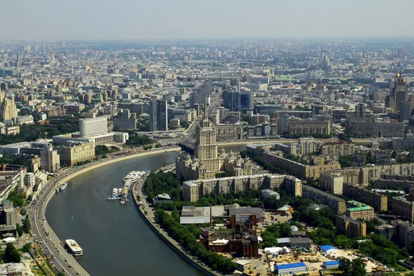 Luchtfoto naar Moskou, Rusland — Stockfoto