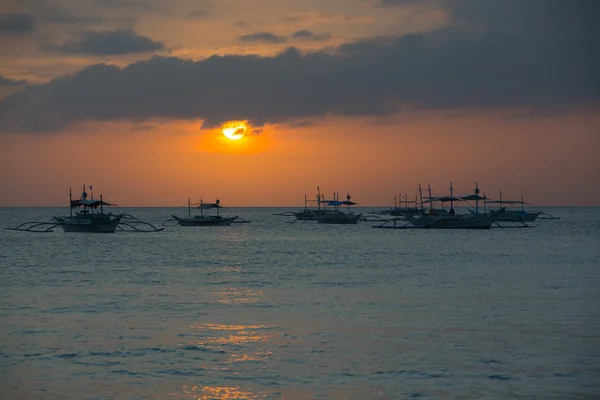 Coucher de soleil à Boracay Island, Philippines — Photo