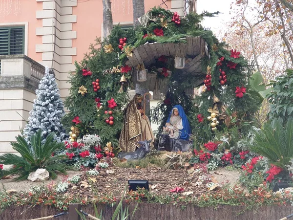 Kerststal Castelldefels — Stockfoto