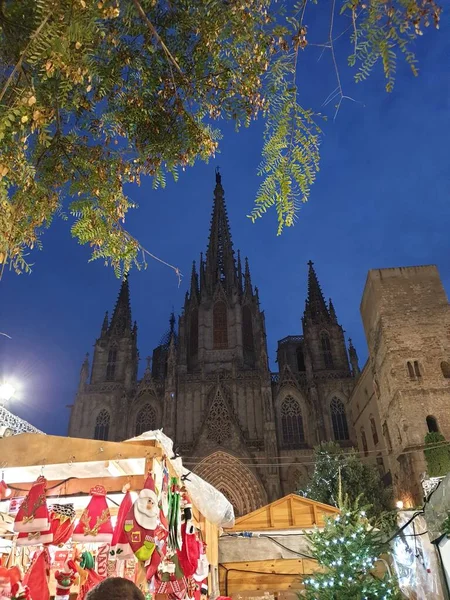 スペイン カタルーニャ州バルセロナのサンタルシアクリスマスマーケット — ストック写真