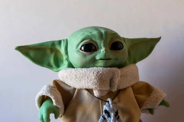 Diciembre 2020 Niño Bebé Yoda Personaje Ficticio — Foto de Stock