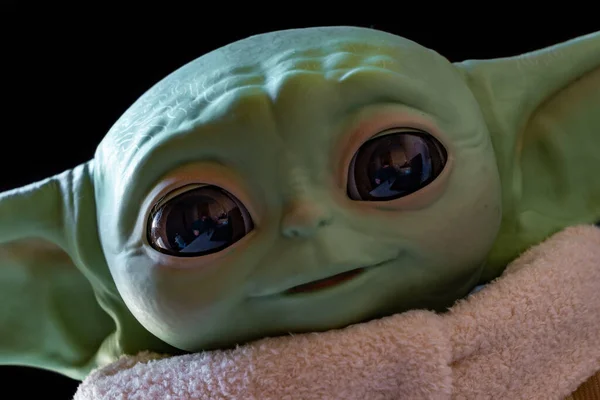 Dezember 2020 Das Kind Oder Baby Yoda Fiktive Figur Aus — Stockfoto