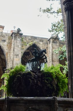 Barselona, İspanya 'daki Gotik Katedrali.