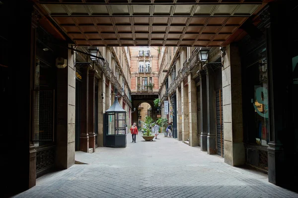 Gotycka Ulica Historycznym Centrum Barcelony Hiszpania — Zdjęcie stockowe