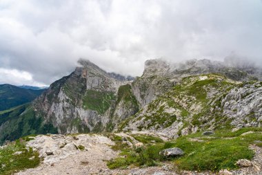 Picos de Europa dağında Fuentede, Cantabria, İspanya.