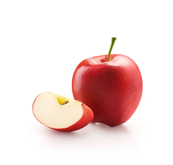 Red Apples Isolated White Background — Stock Photo, Image