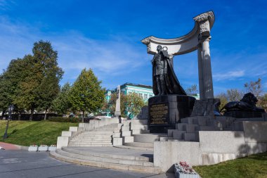 Emperor Alexander II monument in Moscow clipart