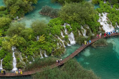 Aerial view of Plitvice Lakes, Croatia clipart