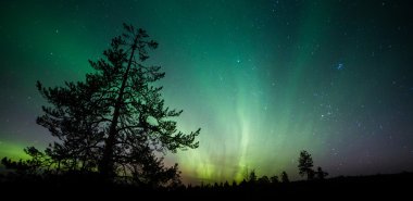 Yeşil aurora borealis