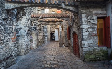 Tallinn, Estonya eski şehir.