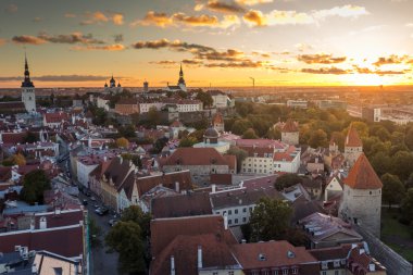 Tallinn, Estonya eski şehir.