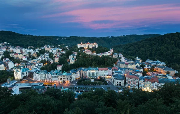 Karlovy Vary panorama de la ciudad —  Fotos de Stock