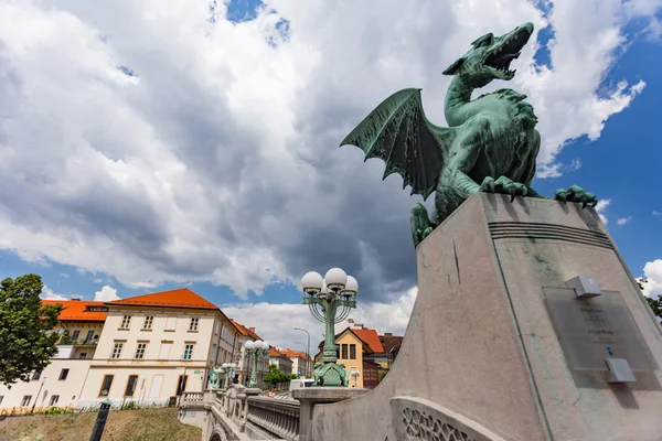 Міст драконів у Любляні (Словенія). — стокове фото