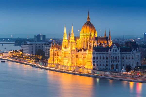 Budapest város Night panorama — Stock Fotó